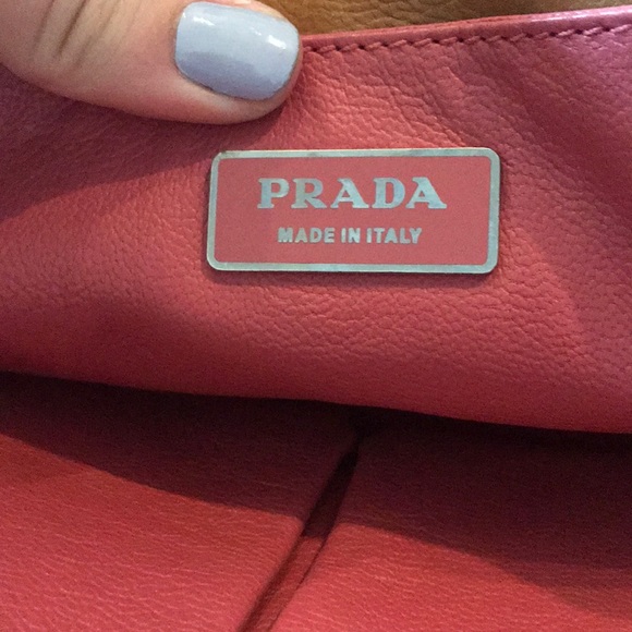 Authentic Prada studded tan handbag - Picture 6 of 8